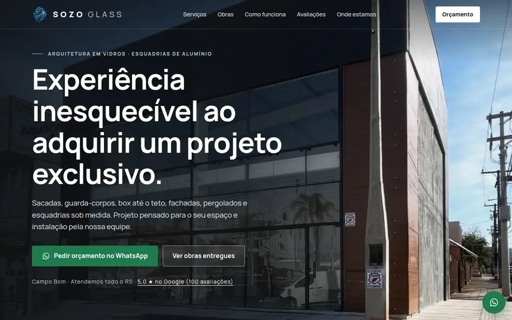 Site Sozo Glass
