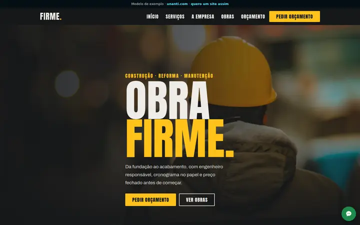 Modelo: Firme Construções e Reformas