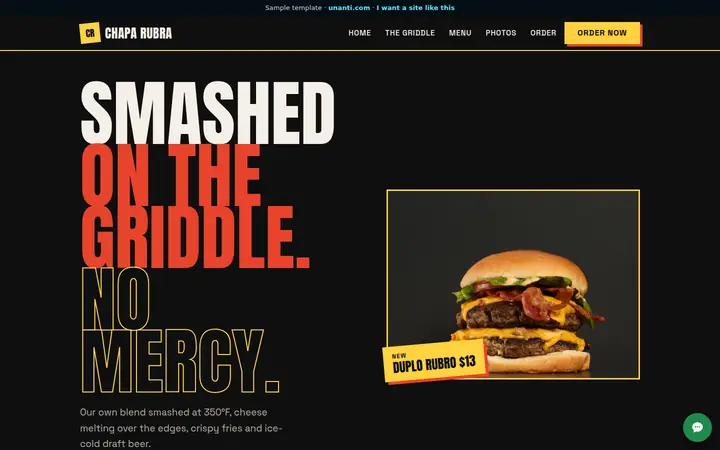 Template: Chapa Rubra Burger