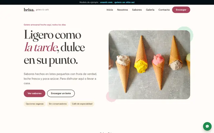 Modelo: Brisa Gelato & Café